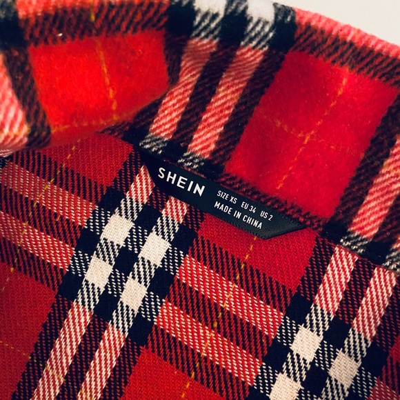 BNWOT SHEIN Plaid Jacket. XS or US 2 - Picture 4 of 4